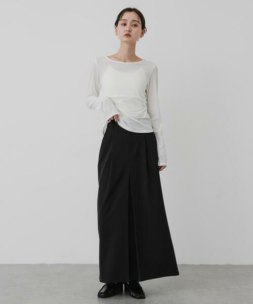 SENSE OF PLACE by URBAN RESEARCH / センスオブプレイス バイ アーバンリサーチ Tシャツ | サイドシャーリングベロアロングTシャツ | 詳細12