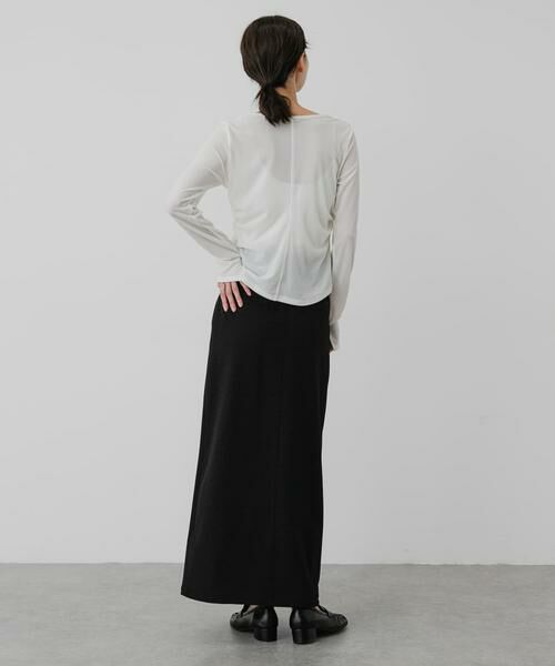 SENSE OF PLACE by URBAN RESEARCH / センスオブプレイス バイ アーバンリサーチ Tシャツ | サイドシャーリングベロアロングTシャツ | 詳細13