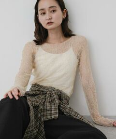 SENSE OF PLACE by URBAN RESEARCH / センスオブプレイス バイ アーバンリサーチ Tシャツ | シアーレースカットトップ