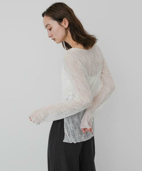 SENSE OF PLACE by URBAN RESEARCH / センスオブプレイス バイ アーバンリサーチ Tシャツ | シアーレースカットトップ | 詳細3