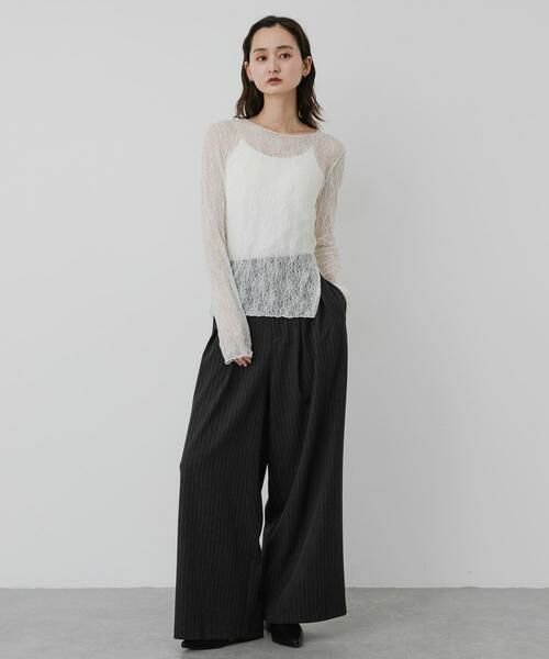 SENSE OF PLACE by URBAN RESEARCH / センスオブプレイス バイ アーバンリサーチ Tシャツ | シアーレースカットトップ | 詳細4