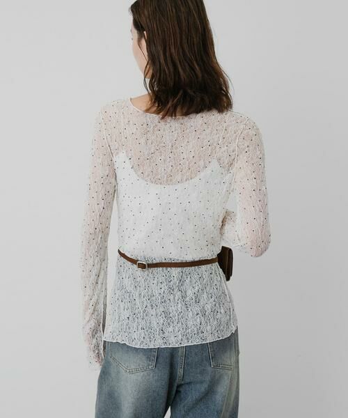 SENSE OF PLACE by URBAN RESEARCH / センスオブプレイス バイ アーバンリサーチ Tシャツ | シアーレースカットトップ | 詳細10