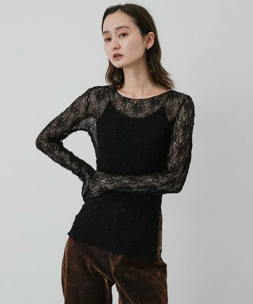 SENSE OF PLACE by URBAN RESEARCH / センスオブプレイス バイ アーバンリサーチ Tシャツ | シアーレースカットトップ | 詳細15