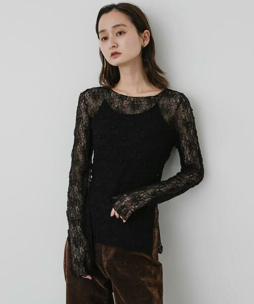 SENSE OF PLACE by URBAN RESEARCH / センスオブプレイス バイ アーバンリサーチ Tシャツ | シアーレースカットトップ | 詳細16