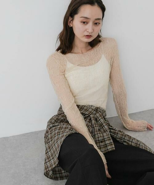 SENSE OF PLACE by URBAN RESEARCH / センスオブプレイス バイ アーバンリサーチ Tシャツ | シアーレースカットトップ | 詳細21