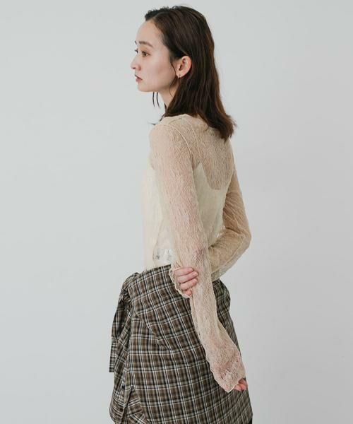 SENSE OF PLACE by URBAN RESEARCH / センスオブプレイス バイ アーバンリサーチ Tシャツ | シアーレースカットトップ | 詳細24