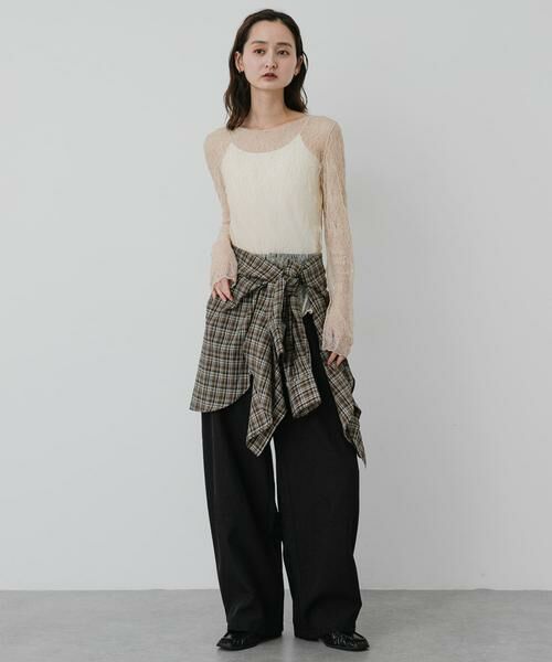 SENSE OF PLACE by URBAN RESEARCH / センスオブプレイス バイ アーバンリサーチ Tシャツ | シアーレースカットトップ | 詳細26