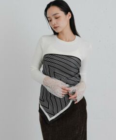 SENSE OF PLACE by URBAN RESEARCH / センスオブプレイス バイ アーバンリサーチ Tシャツ | 『WEB/一部店舗限定』袖口レーストップ