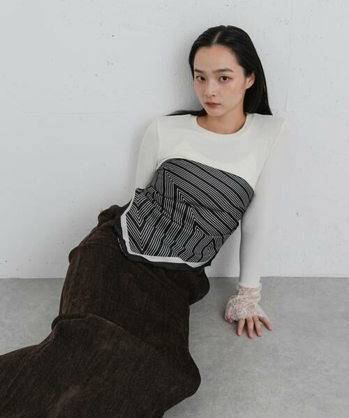 SENSE OF PLACE by URBAN RESEARCH / センスオブプレイス バイ アーバンリサーチ Tシャツ | 『WEB/一部店舗限定』袖口レーストップ | 詳細9