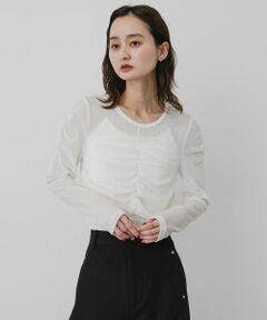 SENSE OF PLACE by URBAN RESEARCH / センスオブプレイス バイ アーバンリサーチ Tシャツ | 『WEB/一部店舗限定』シアーベロアシャーリングトップ