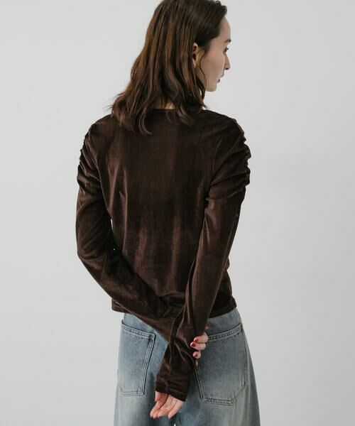 SENSE OF PLACE by URBAN RESEARCH / センスオブプレイス バイ アーバンリサーチ Tシャツ | 『WEB/一部店舗限定』シアーベロアシャーリングトップ | 詳細2