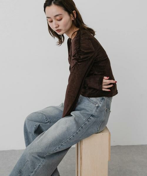 SENSE OF PLACE by URBAN RESEARCH / センスオブプレイス バイ アーバンリサーチ Tシャツ | 『WEB/一部店舗限定』シアーベロアシャーリングトップ | 詳細4