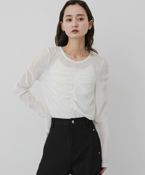 SENSE OF PLACE by URBAN RESEARCH / センスオブプレイス バイ アーバンリサーチ Tシャツ | 『WEB/一部店舗限定』シアーベロアシャーリングトップ | 詳細10