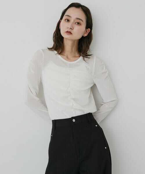 SENSE OF PLACE by URBAN RESEARCH / センスオブプレイス バイ アーバンリサーチ Tシャツ | 『WEB/一部店舗限定』シアーベロアシャーリングトップ | 詳細11