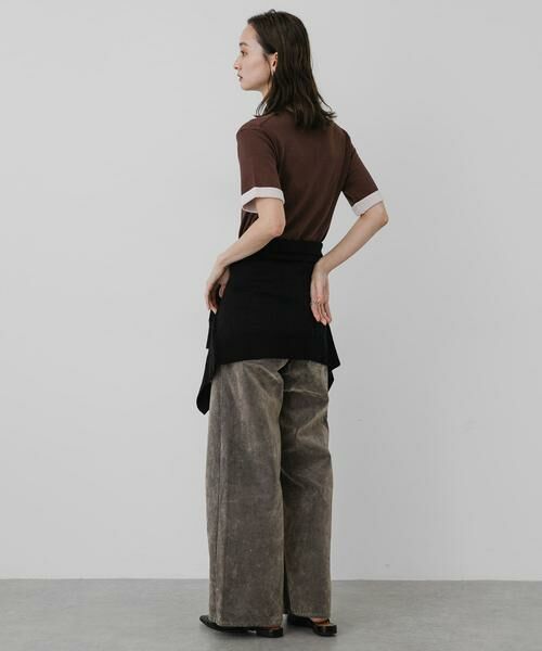 SENSE OF PLACE by URBAN RESEARCH / センスオブプレイス バイ アーバンリサーチ ニット・セーター | 『洗濯可』バイカラーロールスリーブニットTシャツ | 詳細5