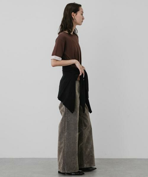 SENSE OF PLACE by URBAN RESEARCH / センスオブプレイス バイ アーバンリサーチ ニット・セーター | 『洗濯可』バイカラーロールスリーブニットTシャツ | 詳細6