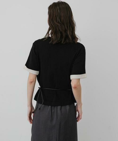 SENSE OF PLACE by URBAN RESEARCH / センスオブプレイス バイ アーバンリサーチ ニット・セーター | 『洗濯可』バイカラーロールスリーブニットTシャツ | 詳細10