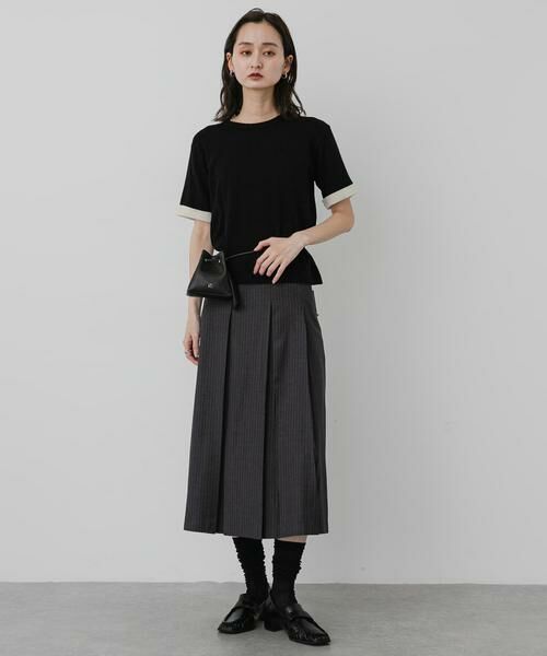 SENSE OF PLACE by URBAN RESEARCH / センスオブプレイス バイ アーバンリサーチ ニット・セーター | 『洗濯可』バイカラーロールスリーブニットTシャツ | 詳細11