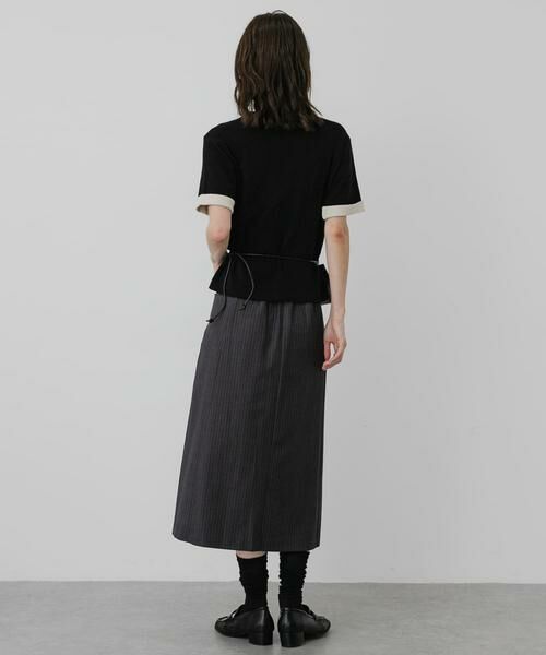 SENSE OF PLACE by URBAN RESEARCH / センスオブプレイス バイ アーバンリサーチ ニット・セーター | 『洗濯可』バイカラーロールスリーブニットTシャツ | 詳細12