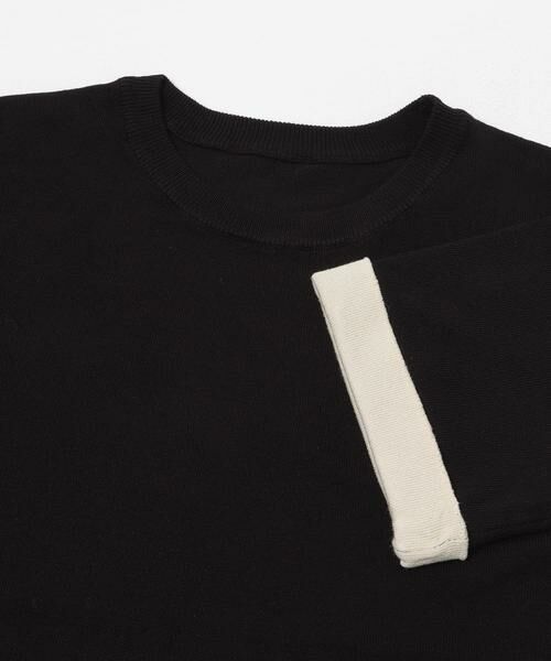 SENSE OF PLACE by URBAN RESEARCH / センスオブプレイス バイ アーバンリサーチ ニット・セーター | 『洗濯可』バイカラーロールスリーブニットTシャツ | 詳細14