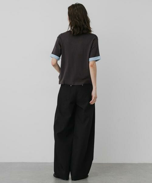 SENSE OF PLACE by URBAN RESEARCH / センスオブプレイス バイ アーバンリサーチ ニット・セーター | 『洗濯可』バイカラーロールスリーブニットTシャツ | 詳細20