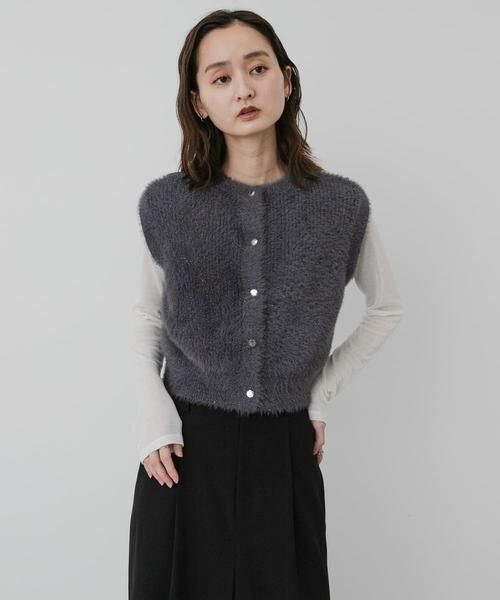 SENSE OF PLACE by URBAN RESEARCH / センスオブプレイス バイ アーバンリサーチ ニット・セーター | 『洗濯可』ラメシャギーフロントボタンノースリーブニット | 詳細16