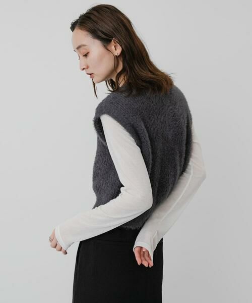 SENSE OF PLACE by URBAN RESEARCH / センスオブプレイス バイ アーバンリサーチ ニット・セーター | 『洗濯可』ラメシャギーフロントボタンノースリーブニット | 詳細17