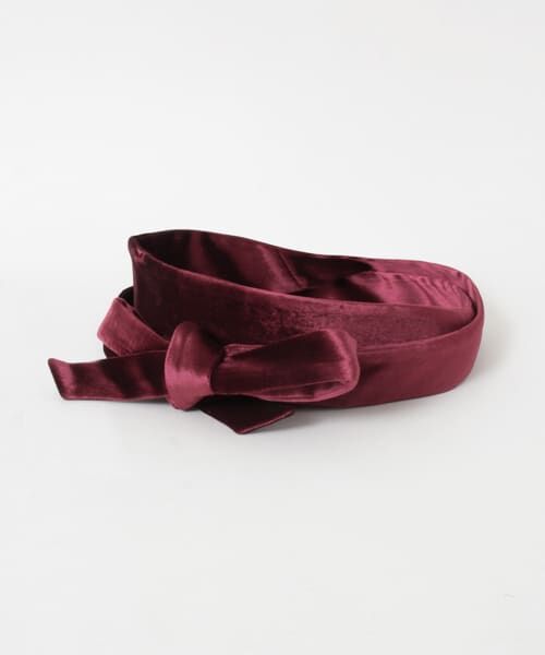 ＊＊SENSE OF PLACE by URBAN RESEARCH / センスオブプレイス バイ アーバンリサーチ ベルト・サスペンダー | ベロアサッシュベルト∴（PLUM）