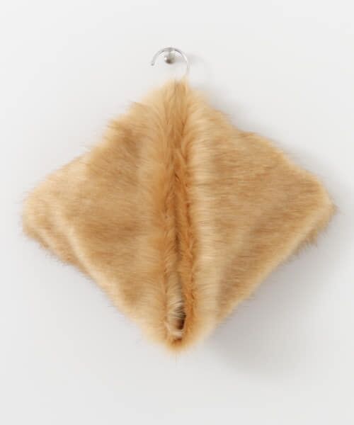 ＊＊SENSE OF PLACE by URBAN RESEARCH / センスオブプレイス バイ アーバンリサーチ ネックウォーマー・イヤーマフ | フォックスエコファースヌード∴（CAMEL）