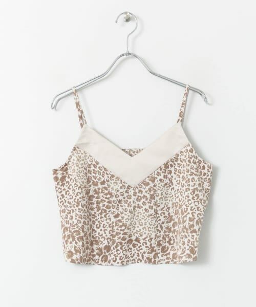 ＊＊SENSE OF PLACE by URBAN RESEARCH / センスオブプレイス バイ アーバンリサーチ キャミソール・チューブトップ | レオパードプリントキャミソール（GREIGE）