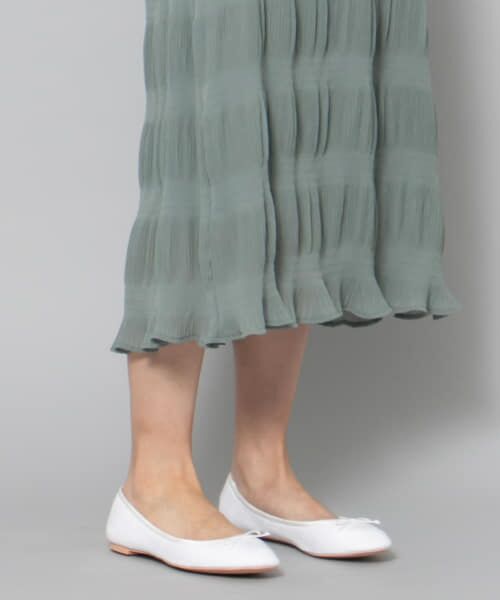 ＊＊SENSE OF PLACE by URBAN RESEARCH / センスオブプレイス バイ アーバンリサーチ バレエシューズ | ボロネーゼバレエシューズ（WHITE）