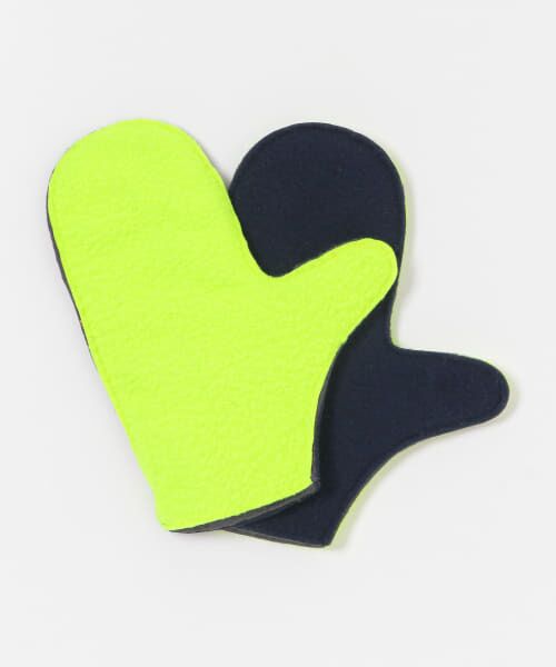 ＊＊SENSE OF PLACE by URBAN RESEARCH / センスオブプレイス バイ アーバンリサーチ 手袋 | リバーシブル配色ミトン（YELLOW）