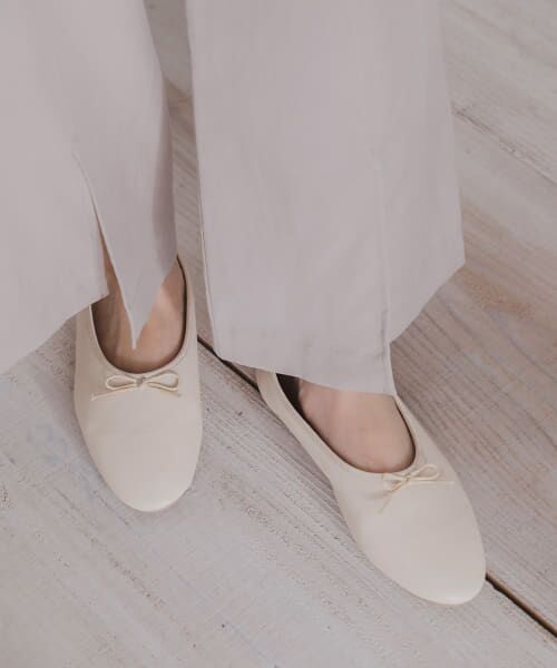 ＊＊SENSE OF PLACE by URBAN RESEARCH / センスオブプレイス バイ アーバンリサーチ バレエシューズ | 甲深バレエシューズ（IVORY）