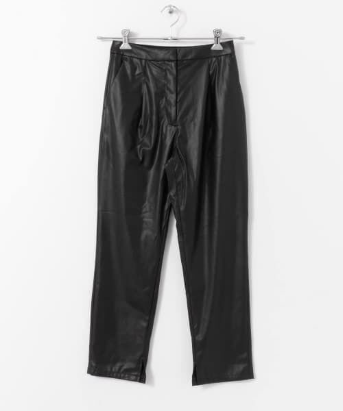 ＊＊SENSE OF PLACE by URBAN RESEARCH / センスオブプレイス バイ アーバンリサーチ その他パンツ | フェイクレザーテーパードパンツ（BLACK）