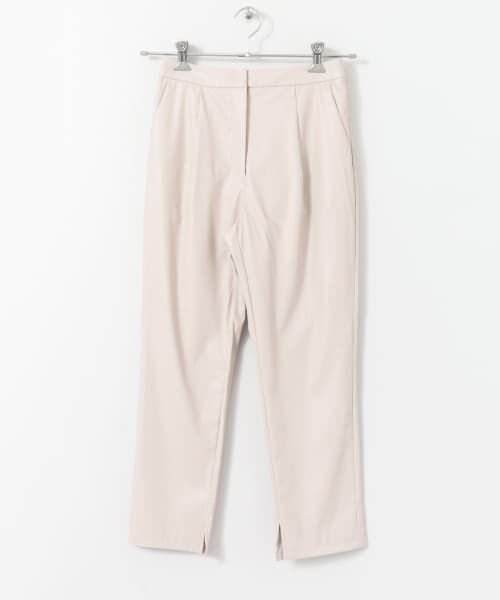 ＊＊SENSE OF PLACE by URBAN RESEARCH / センスオブプレイス バイ アーバンリサーチ その他パンツ | フェイクレザーテーパードパンツ（GREIGE）