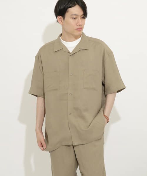 リネンレーヨンオープンカラーシャツ セール】 リネンレーヨン オープンカラーシャツ （シャツ