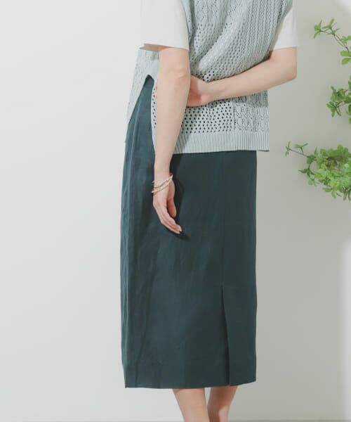wirrow リネンレーヨンラップスカート セール】 リネンレーヨン ラップスカート （スカート