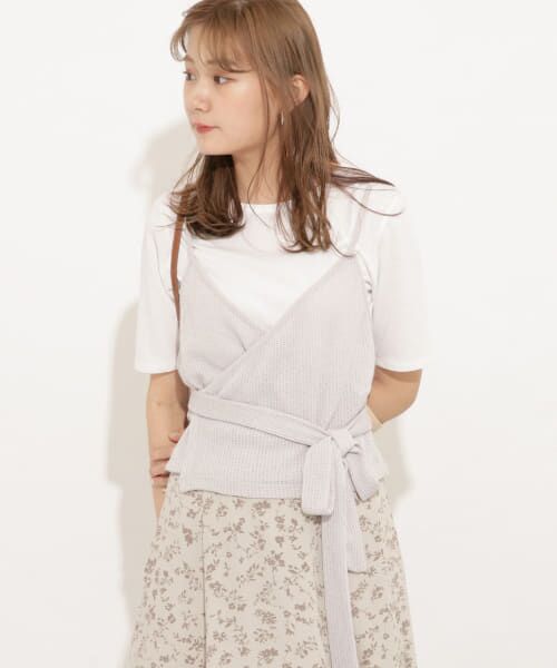 ＊＊SENSE OF PLACE by URBAN RESEARCH / センスオブプレイス バイ アーバンリサーチ ニット・セーター | カシュクールアンサンブルトップ（GREIGE）