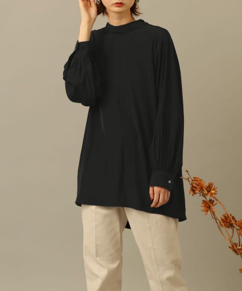 ＊＊SENSE OF PLACE by URBAN RESEARCH / センスオブプレイス バイ アーバンリサーチ シャツ・ブラウス | バックタイチュニックブラウス（BLACK）