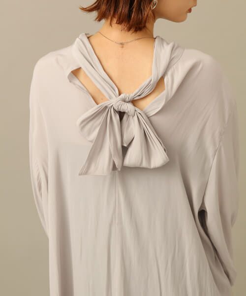 ＊＊SENSE OF PLACE by URBAN RESEARCH / センスオブプレイス バイ アーバンリサーチ シャツ・ブラウス | バックタイチュニックブラウス（GREIGE）
