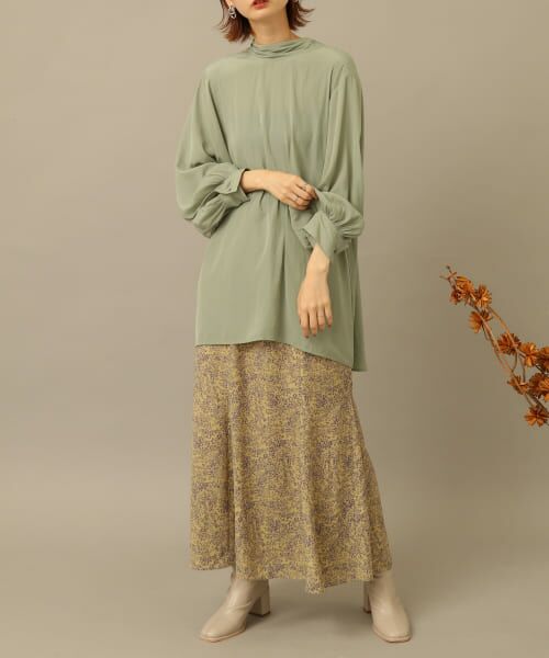 ＊＊SENSE OF PLACE by URBAN RESEARCH / センスオブプレイス バイ アーバンリサーチ シャツ・ブラウス | バックタイチュニックブラウス（LIME）