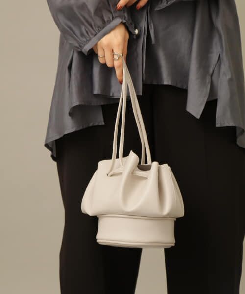 ＊＊SENSE OF PLACE by URBAN RESEARCH / センスオブプレイス バイ アーバンリサーチ ショルダーバッグ | 丸底巾着ミニショルダーバッグ（IVORY）