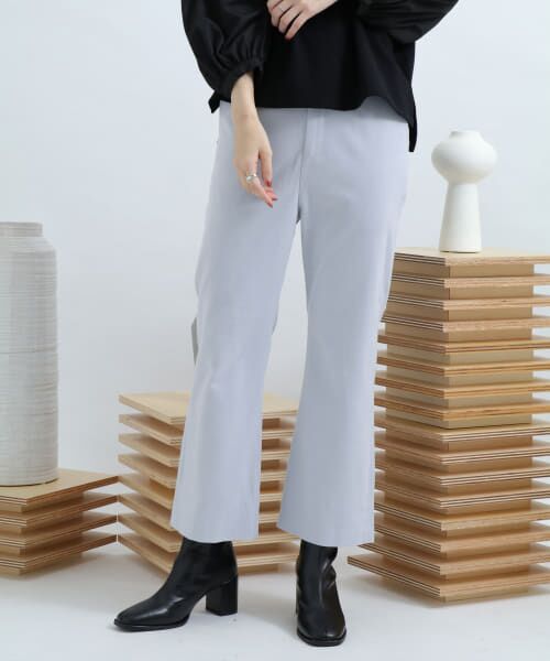 ＊＊SENSE OF PLACE by URBAN RESEARCH / センスオブプレイス バイ アーバンリサーチ その他パンツ | ウールセミフレアクロップドパンツ（L.BLUE）