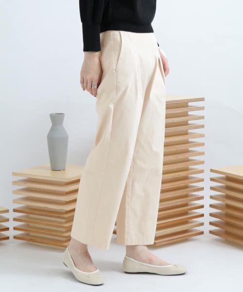 ＊＊SENSE OF PLACE by URBAN RESEARCH / センスオブプレイス バイ アーバンリサーチ その他パンツ | ストレッチワイドクロップドパンツ（IVORY）