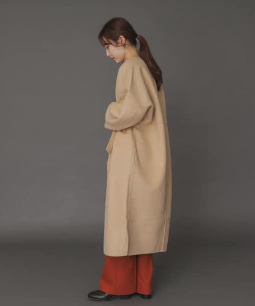 美品✨アーバンリサーチ ウールカシミヤノーカラーリバーコート バイカラー ロング ROSSOが誇る名品 “ウールカシミヤリバーコート”デザイナーが語る
