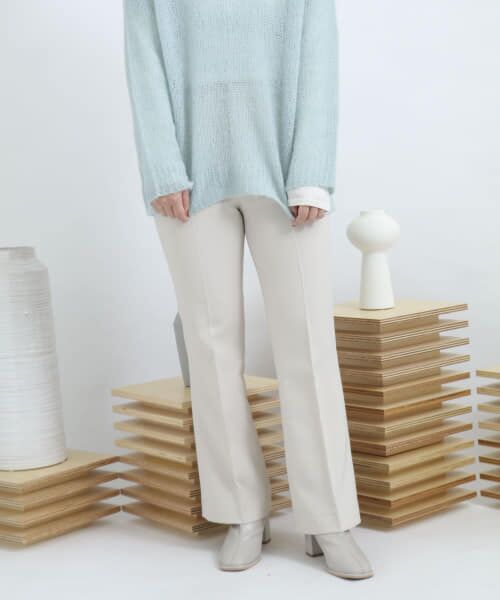 **SENSE OF PLACE by URBAN RESEARCH / センスオブプレイス バイ アーバンリサーチ その他パンツ | ウールライクキックフレアパンツ(IVORY)