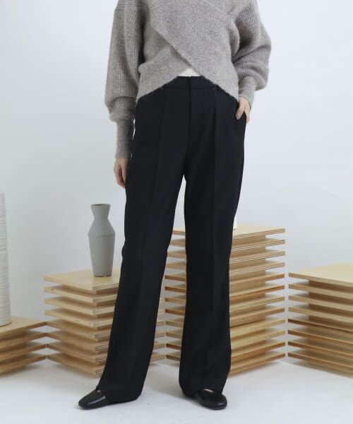 **SENSE OF PLACE by URBAN RESEARCH / センスオブプレイス バイ アーバンリサーチ その他パンツ | ウールライクキックフレアパンツ(BLACK)