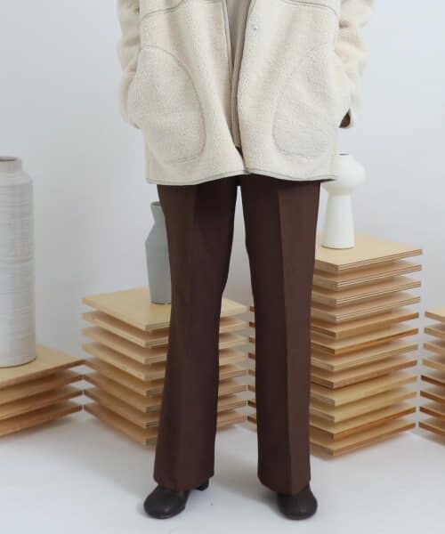 **SENSE OF PLACE by URBAN RESEARCH / センスオブプレイス バイ アーバンリサーチ その他パンツ | ウールライクキックフレアパンツ(BROWN)