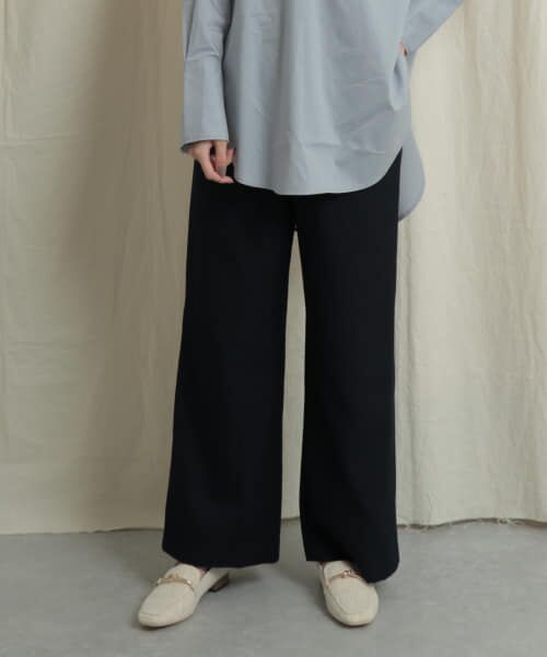 ＊＊SENSE OF PLACE by URBAN RESEARCH / センスオブプレイス バイ アーバンリサーチ その他パンツ | バックスリットワイドパンツ（NAVY）