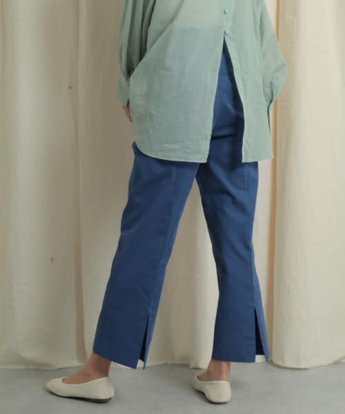 ＊＊SENSE OF PLACE by URBAN RESEARCH / センスオブプレイス バイ アーバンリサーチ その他パンツ | バックスリットストレートワイドパンツ（ROYAL BLUE）